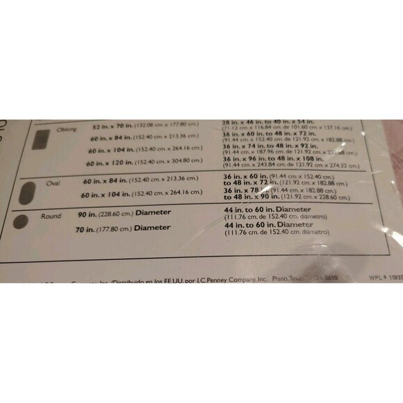 Vintage JC Penney Damask Tablecloth Caprice Round 70" 178 cm New - Picture 4 of 6